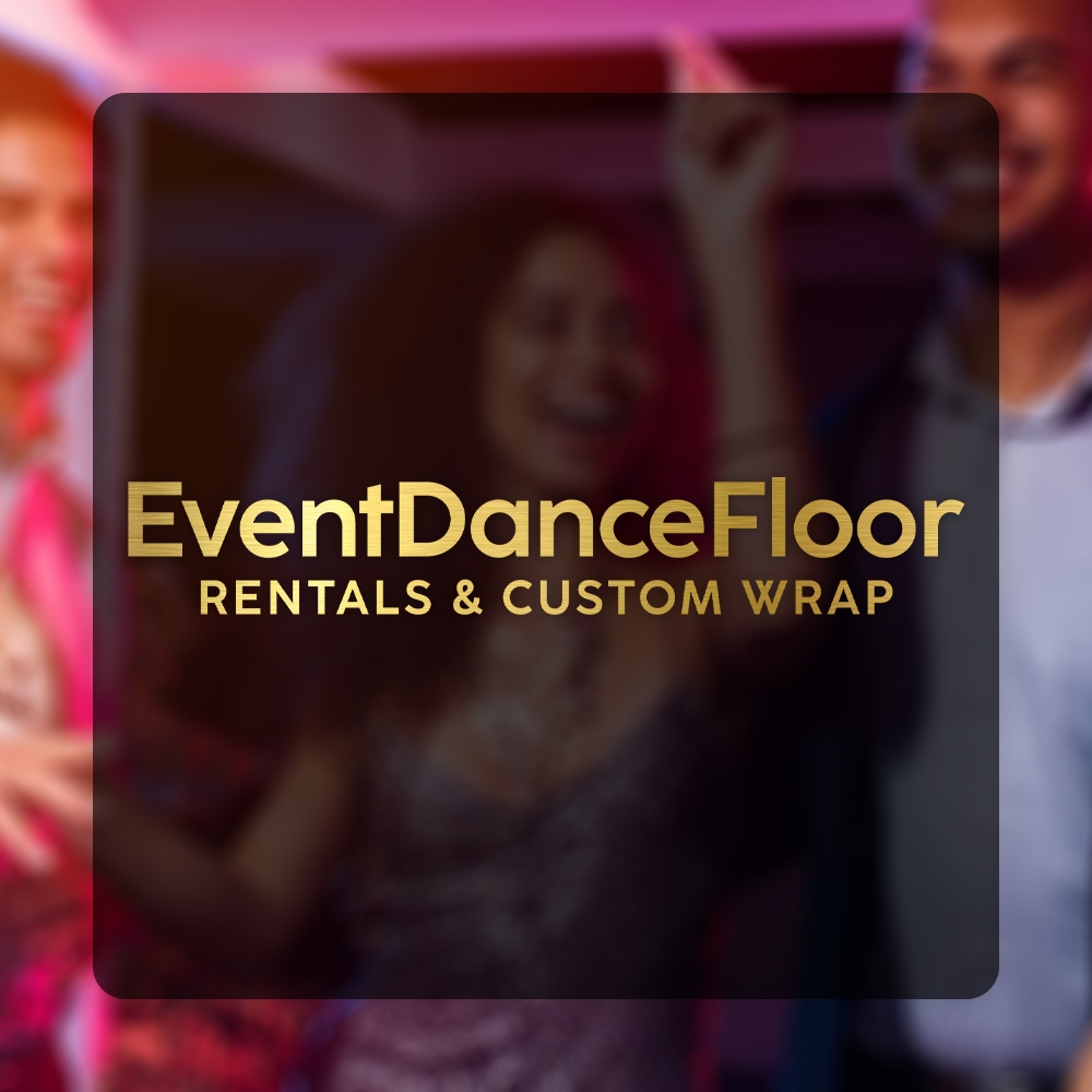 How does the color of a cherry dance floor impact the overall ambiance of an event space?